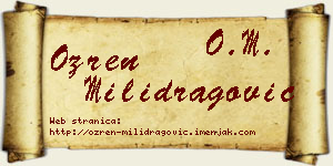Ozren Milidragović vizit kartica